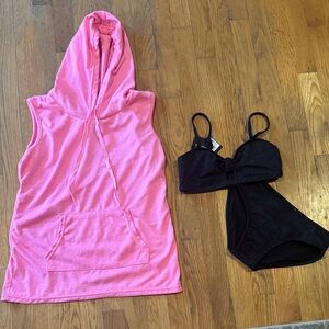 Bathing suit - new with tags and gently used coverup